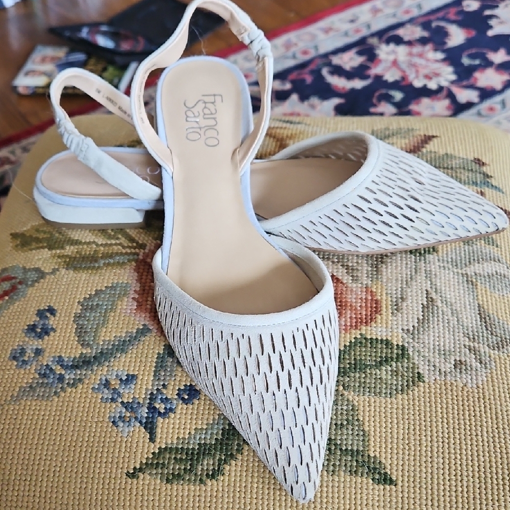 Suede sling backs